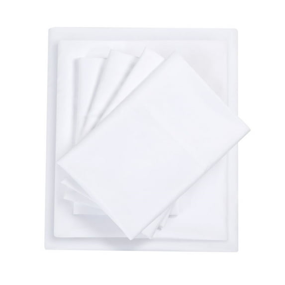 Ergode Sheet Set with Side Storage Pockets - Soft & Smooth Fabric, Elastic Pockets for Devices - OEKO-TEX Certified - 1 Flat Sheet, 1 Fitted Sheet, 4 Pillowcases - Stylish & Convenient Bedding