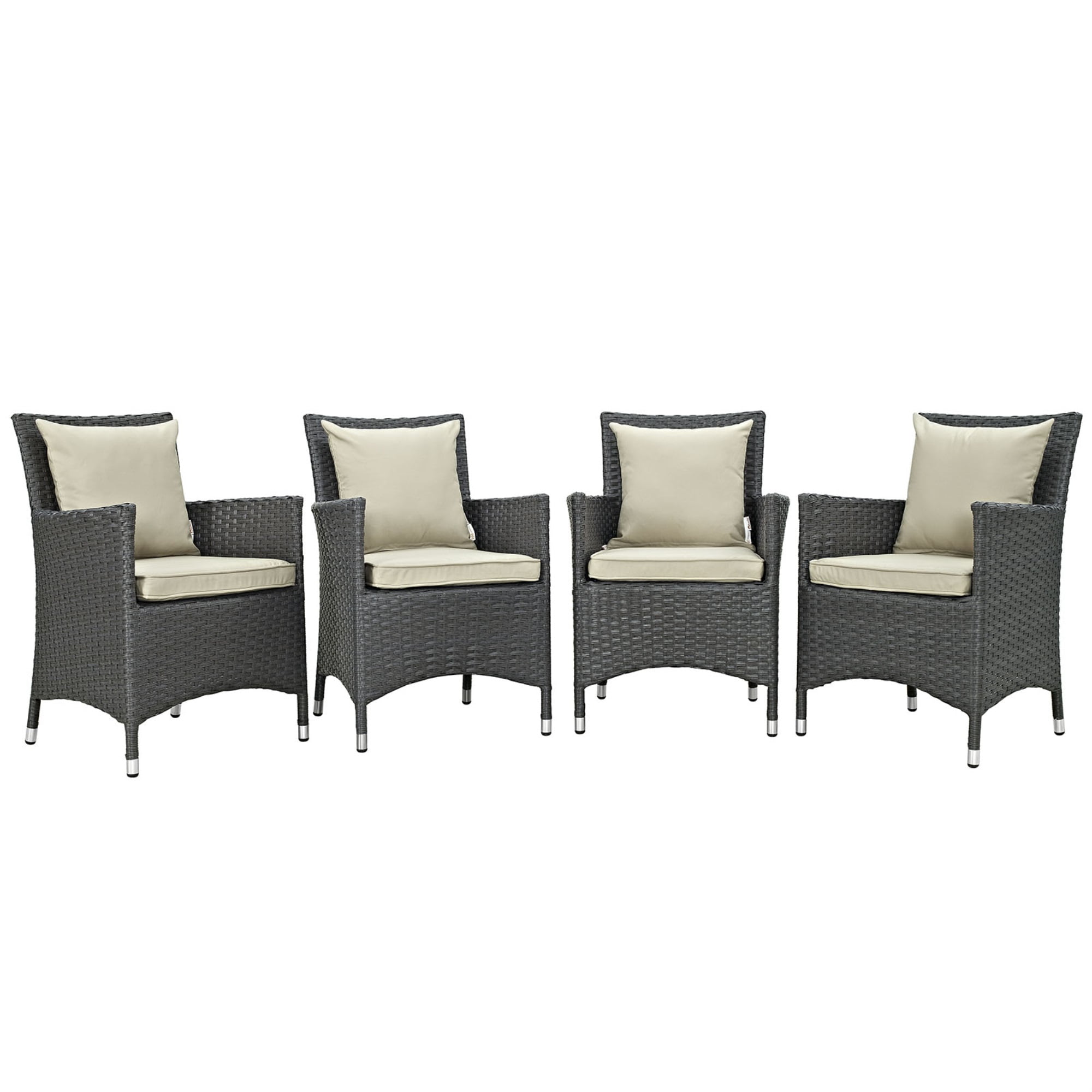 Sojourn Antique Beige 4-Piece Outdoor Patio Sunbrella Dining Set