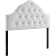 thumbnail image 1 of Ergode Sovereign Queen Diamond Tufted Performance Velvet Headboard - White, 1 of 5