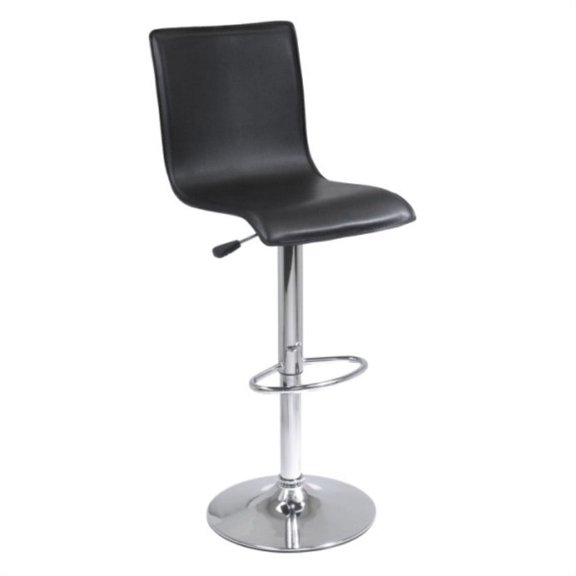 Ergode Spectrum High-back Ajustable Swivel Stool, Black & Chrome