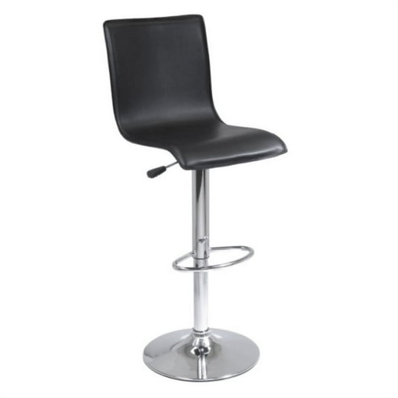Ergode Spectrum High-back Ajustable Swivel Stool, Black & Chrome