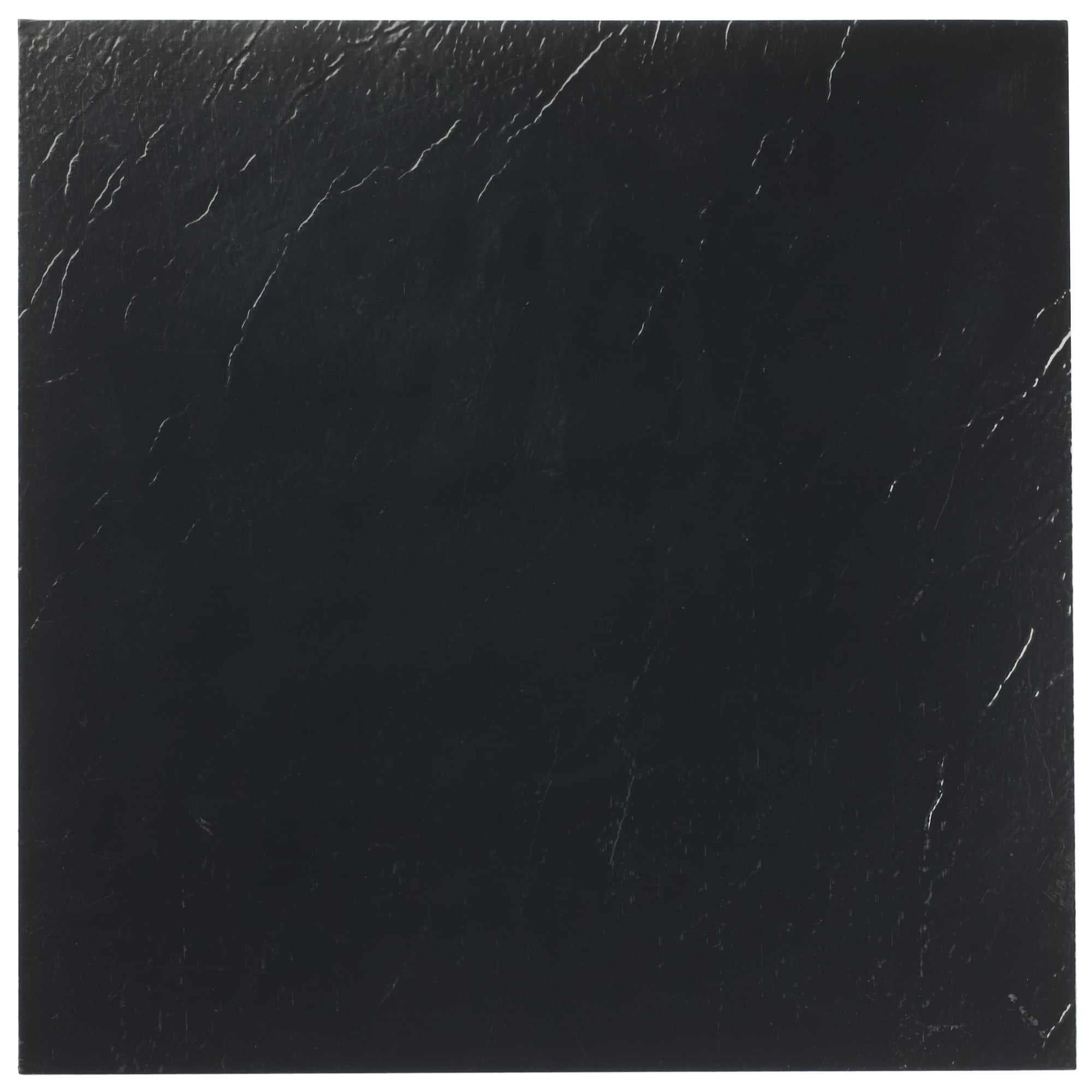 Black 12" x 12" Self-Adhesive Vinyl Floor Tiles