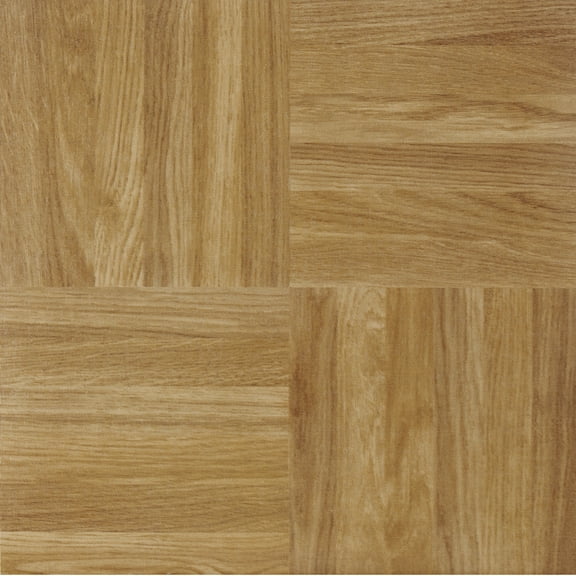 Ergode Sterling Square Parquet 12x12 Self Adhesive Vinyl Floor Tile - 20 Tiles/20 sq. ft.