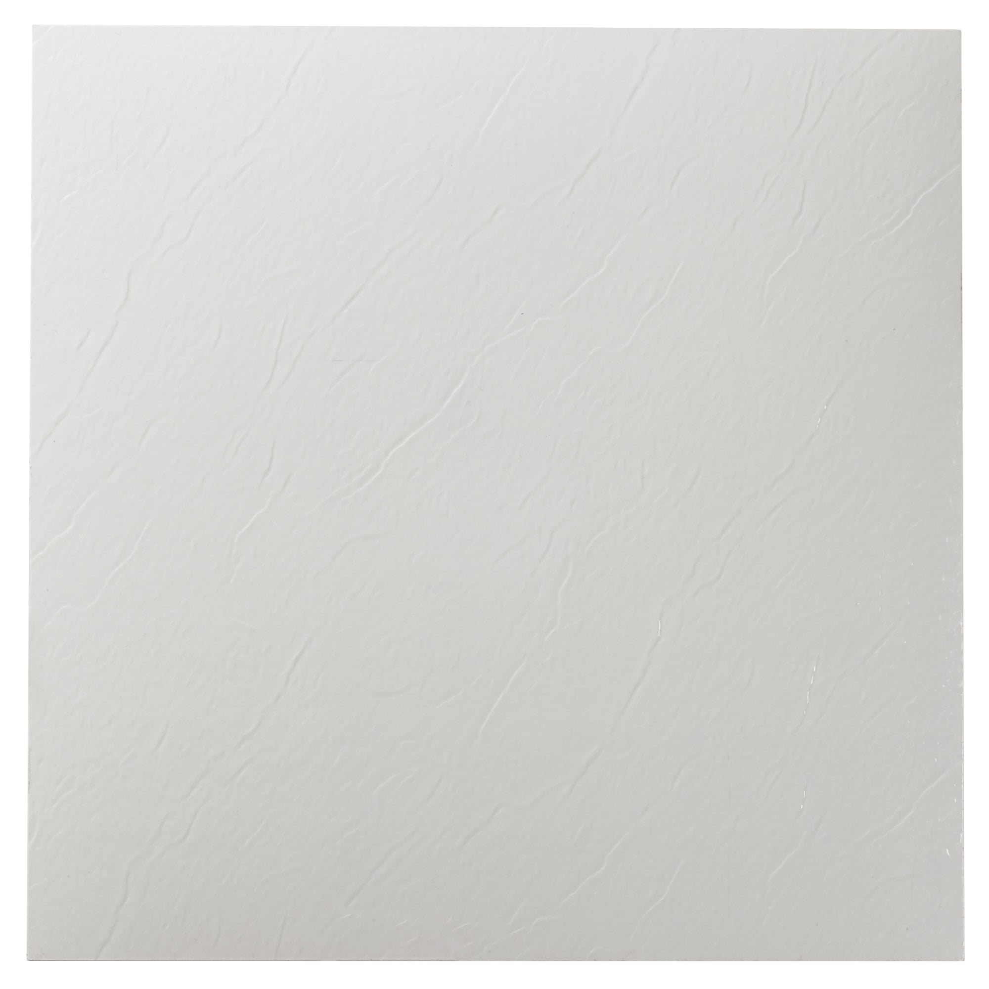 Ergode Sterling White 12x12 Self Adhesive Vinyl Floor Tile - 20 Tiles/20 sq. ft.