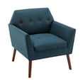 thumbnail image 1 of Ergode Take a Seat Andy Accent Chair - Mid-Century Modern Style, Button-Tufted Detailing, Foam Cushioning, Soft Fabric Upholstery, Espresso-Finished Legs., 1 of 3