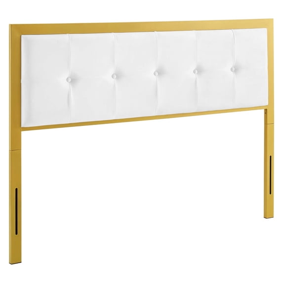 Ergode Teagan Tufted King Performance Velvet Headboard - Gold White
