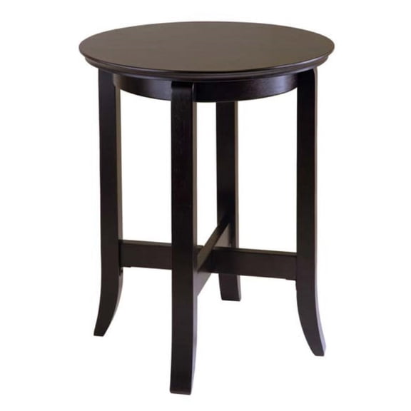 Ergode Toby Round Accent End Table, Espresso