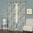 thumbnail image 1 of Mist Floral Window Curtain Panel: 50" x 84", Lined Blackout 8 Grommet Panel, 1 of 2