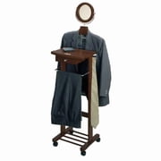 Ergode Mens Valet Stand   Clothes Valet, Suit Rack, Cloth Stand, Valet Chair & Jacket Display Organizer for Men s Clothing & Accessories Walnut