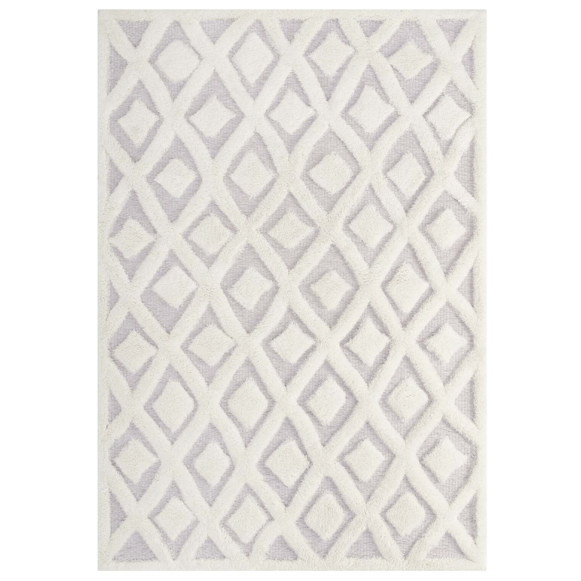 Ergode Whimsical Morsel Abstract Diamond Lattice 5x8 Shag Area Rug ...