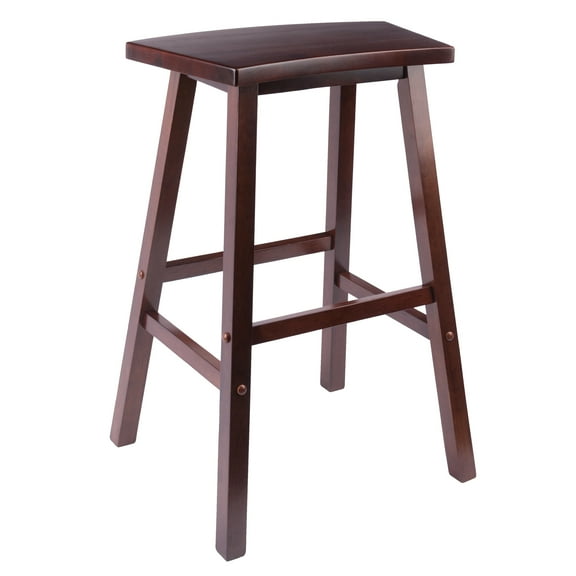 Ergode Wood Ivy Counter Stool | Farmhouse Charm | Weathered Finish | Solid Wood | Stable & Comfortable | (94830-VV, Walnut)