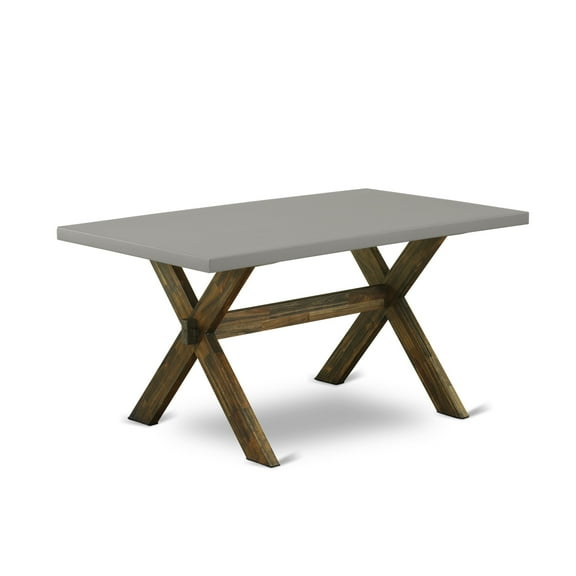 Ergode X796GA740-7 7-Piece Dining Room Table Set - Rectangular Table & 6 Parson Chairs - Mahogany Finish - Light Tan Upholstery - 300 lbs Weight Capacity