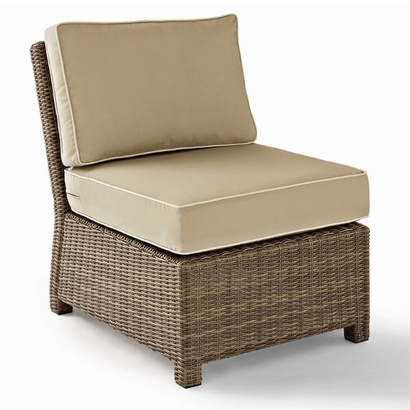 Ergodes Bradenton Collection: Modular Outdoor Wicker Sectional with Sand Cushions - Customizable, Durable, and Stylish.