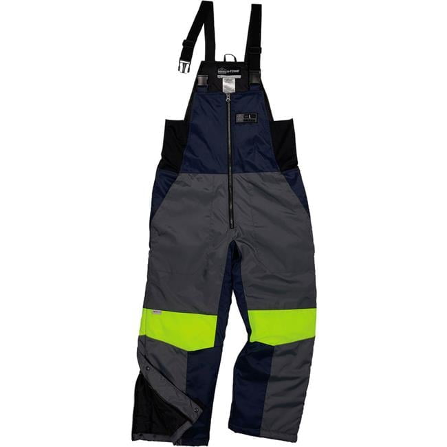 Ergodyne® N-Ferno® 6477 Cold Storage Thermal Insulated Bib Overalls, XS, Navy