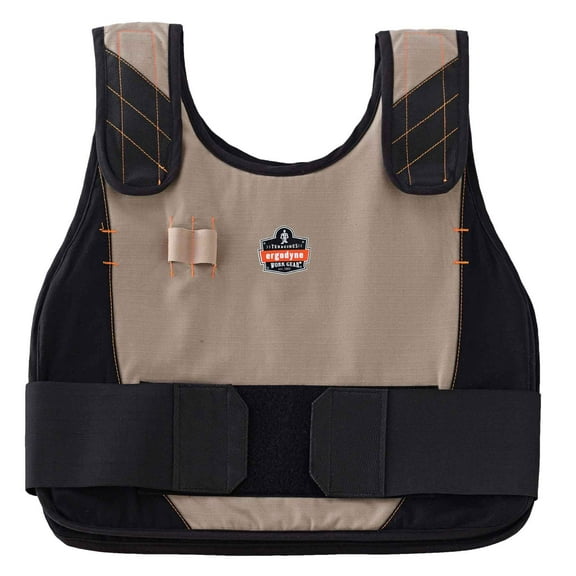Ergodyne Chill-Its® 6225 Premium FR Phase Change Cooling Vest - Vest Only, Khaki, L/XL