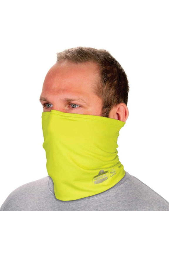 Chill-Its 6489 2-Layer Cooling Multi-Band Headband, 2X/3X, Hi-Vis Lime