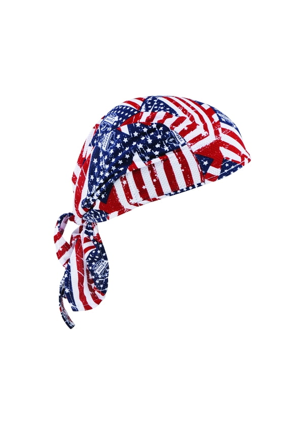 Chill-Its 6615 Absorptive Moisture-Wicking Dew Rag, Stars & Stripes