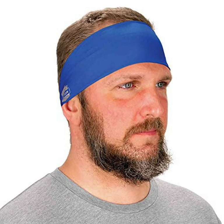 Ergodyne Chill Its 6634 Cooling Headband Sports Headbands for Men and Women Moisture Wicking Blue