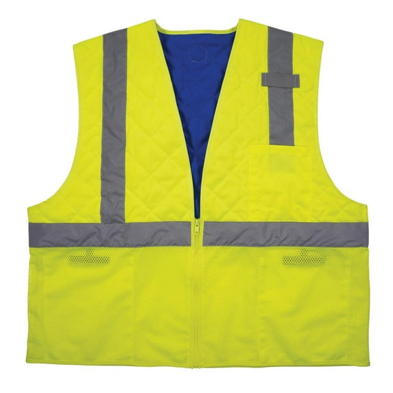 Ergodyne Chill Its 6668 Hi Vis Safety Cooling Vest Type R Class 2 Lime Large