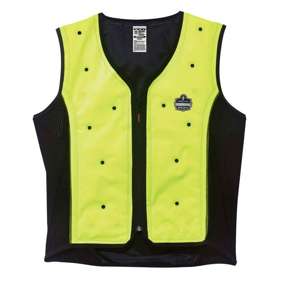 Ergodyne Chill-Its® 6685 Premium Dry Evaporative Cooling Vest, Lime, 2XL