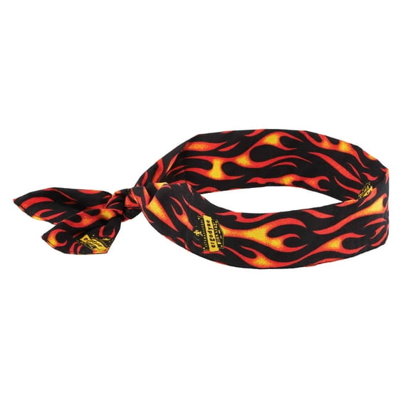 Ergodyne Chill-Its® 6700 Evaporative Cooling Bandana - Tie, Flames