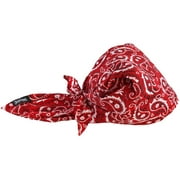 Ergodyne Chill-Its 6710CT Evap. Cooling Triangle Hat w/Cooling Towel, Red Western