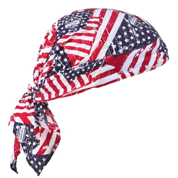 Ergodyne Chill-ItsÂ® 6710CT Evap. Cooling Triangle Hat w/Cooling Towel, Stars & Stripes