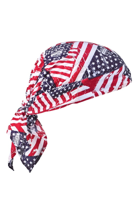Chill-ItsÂ® 6710CT Evap. Cooling Triangle Hat w/Cooling Towel, Stars & Stripes