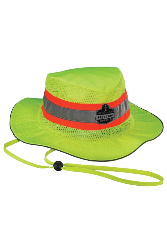 Chill-ItsÂ® 8935MF Evaporative Class Headwear Hi-Vis Ranger Hat w/MF, Lime, L/XL