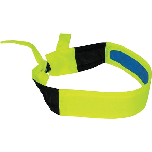 Ergodyne Chill-Its Evaporative Cooling Bandana, Tie, Lime, 1/Pack