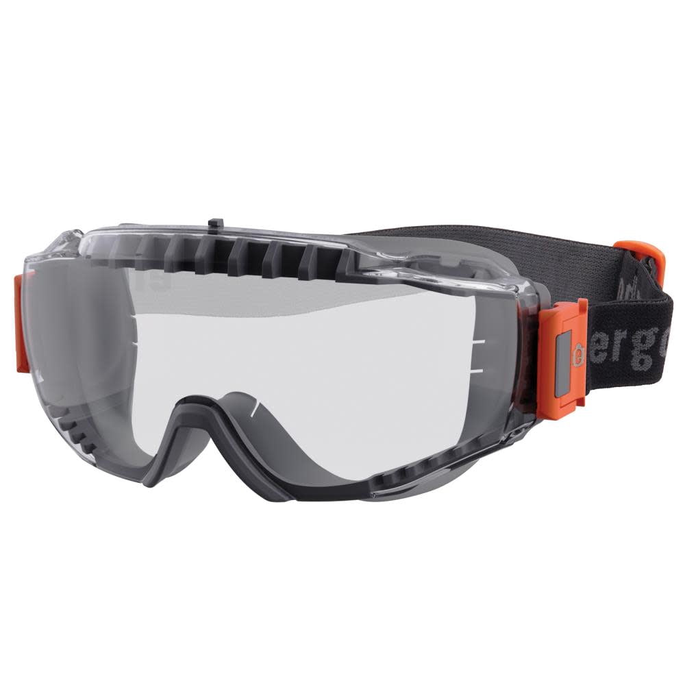 Ergodyne Clear Lens Gray Otg Safety Goggles Elastic Strap