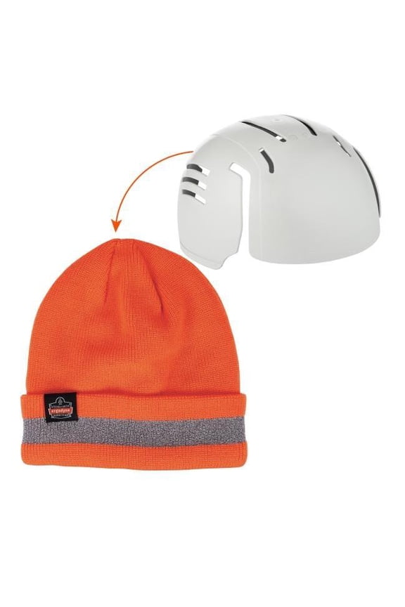 EGO16866 Reflective Rib 6803ZI Knit Winter Hat, Orange