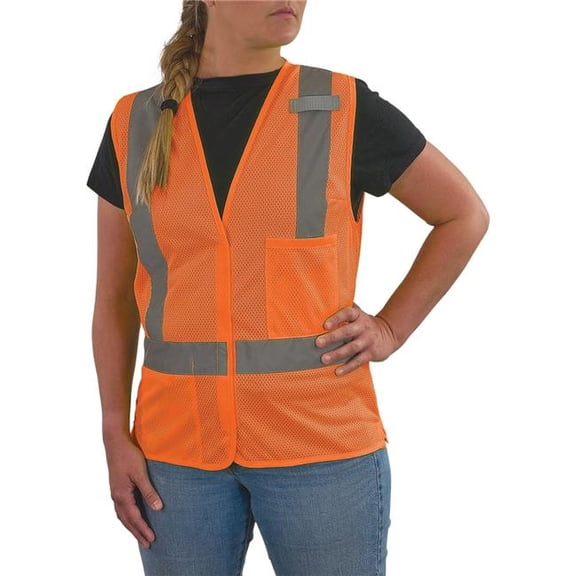 Ergodyne EGO22412 Womens Hi-Vis Vest - Type R, Class 2, Hook & Loop - Orange - Small
