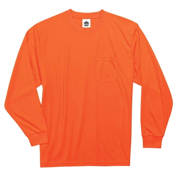Ergodyne GloWear® 8091 Non-Certified Long Sleeve T-Shirt, Orange, L