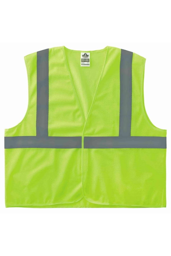 GloWear® 8205HL Type R Class 2 Super Econo Mesh Vest, Lime, L/XL