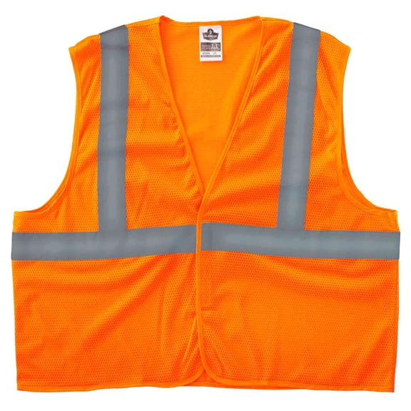 Ergodyne GloWear® 8205HL Type R Class 2 Super Econo Mesh Vest, Orange, L/XL