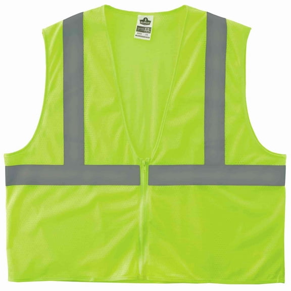 Ergodyne GloWearÂ® 8205Z Type R Class 2 Super Econo Mesh Vest, Lime, 2XL/3XL