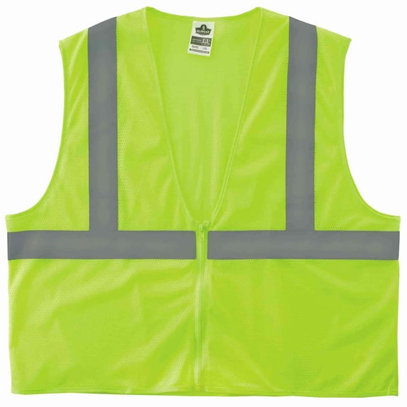 Ergodyne GloWear® 8205Z Type R Class 2 Super Econo Mesh Vest, Lime, S/M