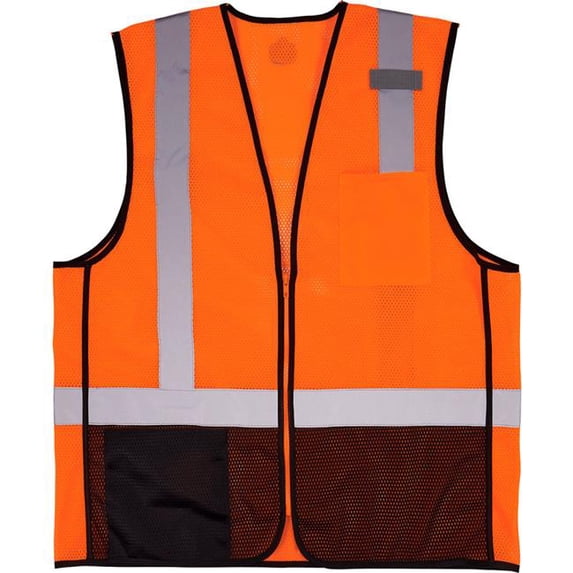GloWear 8210Z Hi-Vis Class 2 Mesh Vest, 4X-Large to 5X-Large, Orange