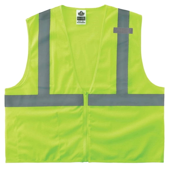 Ergodyne GloWear 8210Z Type R Class 2 Economy Mesh Vest, Lime, 2XL/3XL