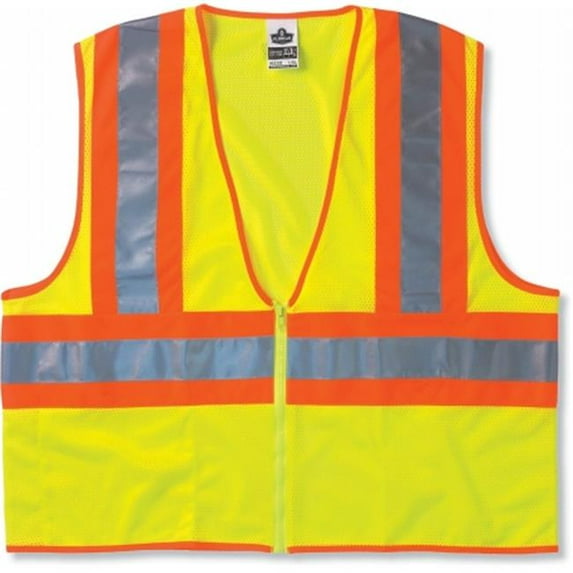 Ergodyne GloWearÂ® 8229Z Type R Class 2 Economy Two-Tone Vest, Lime, S/M