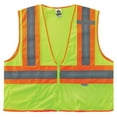 thumbnail image 1 of Ergodyne GloWearÂ® 8230Z Type R Class 2 Two-Tone Vest, Lime, 2XL/3XL, 1 of 3