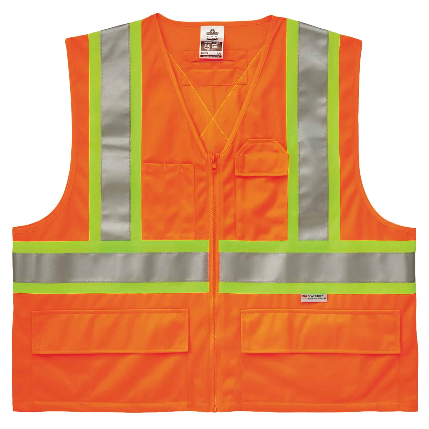 GloWear 8235ZX Class 2 Two-Tone X-Back Vest, Polyester, 2X-Large/3X-Large, Orange, Ships in 1-3 Business Days GloWear 8235ZX Class 2 Two-Tone X-Back Vest, Polyester, 2X-Large/3X-Large, Orange, Ships in 1-3 Business Days