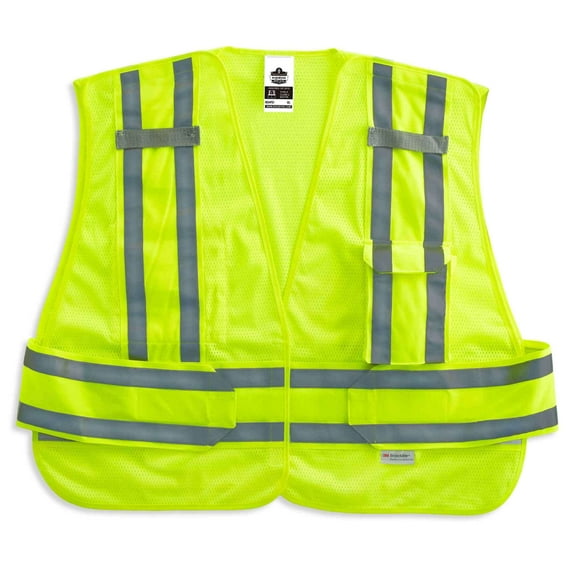Ergodyne GloWearÂ® 8244PSV Type P Class 2 Expandable Public Safety Vest, Lime, 3XL+