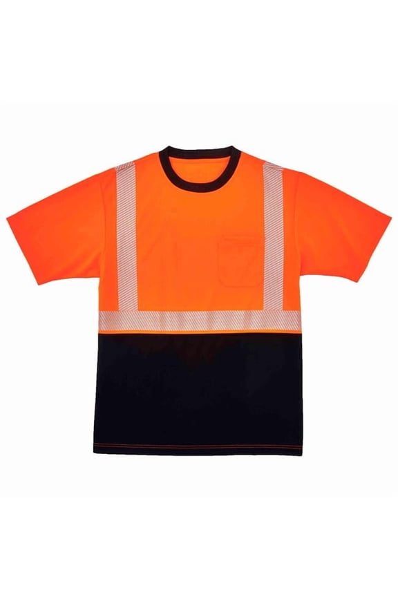 B3178199 GloWear 8280BK Hi-Vis Performance Short Sleeve T-Shirt - Class 2 - Long-Extra Large - Orange