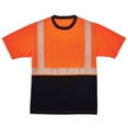 thumbnail image 1 of Ergodyne GloWearÂ® 8280BK Type R Class 2 Black Front Performance T-Shirt, Orange, 5XL, 1 of 2