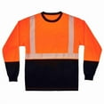 thumbnail image 1 of Ergodyne B3178189 GloWear 8281BK Hi-Vis Performance Long Sleeve T-Shirt - Class 2 - Long-6XL - Orange, 1 of 1