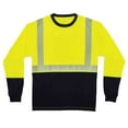 thumbnail image 1 of Ergodyne GloWearÂ® 8281BK Type R Class 2 Black Front Performance Long Sleeve T-Shirt, Lime, XL, 1 of 2