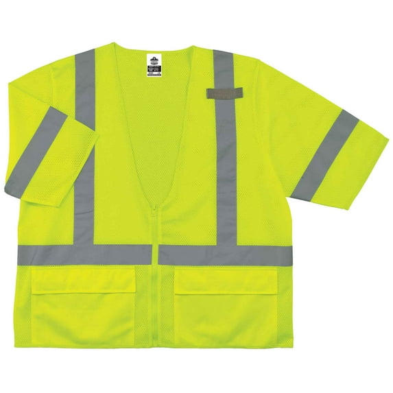 Ergodyne GloWear 8320Z Type R Class 3 Standard Vest, Lime, 4XL/5XL