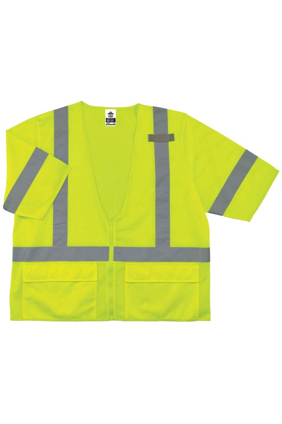 GloWear 8320Z Type R Class 3 Standard Vest, Lime, S/M